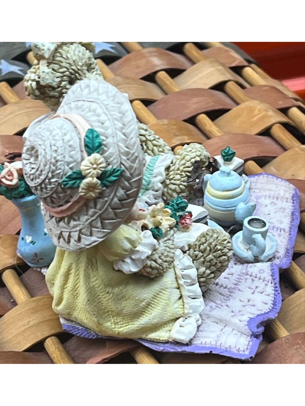 Boyds Bears Bearstone Collection figurine titled "Emma & Bailey...Afternoon Tea"